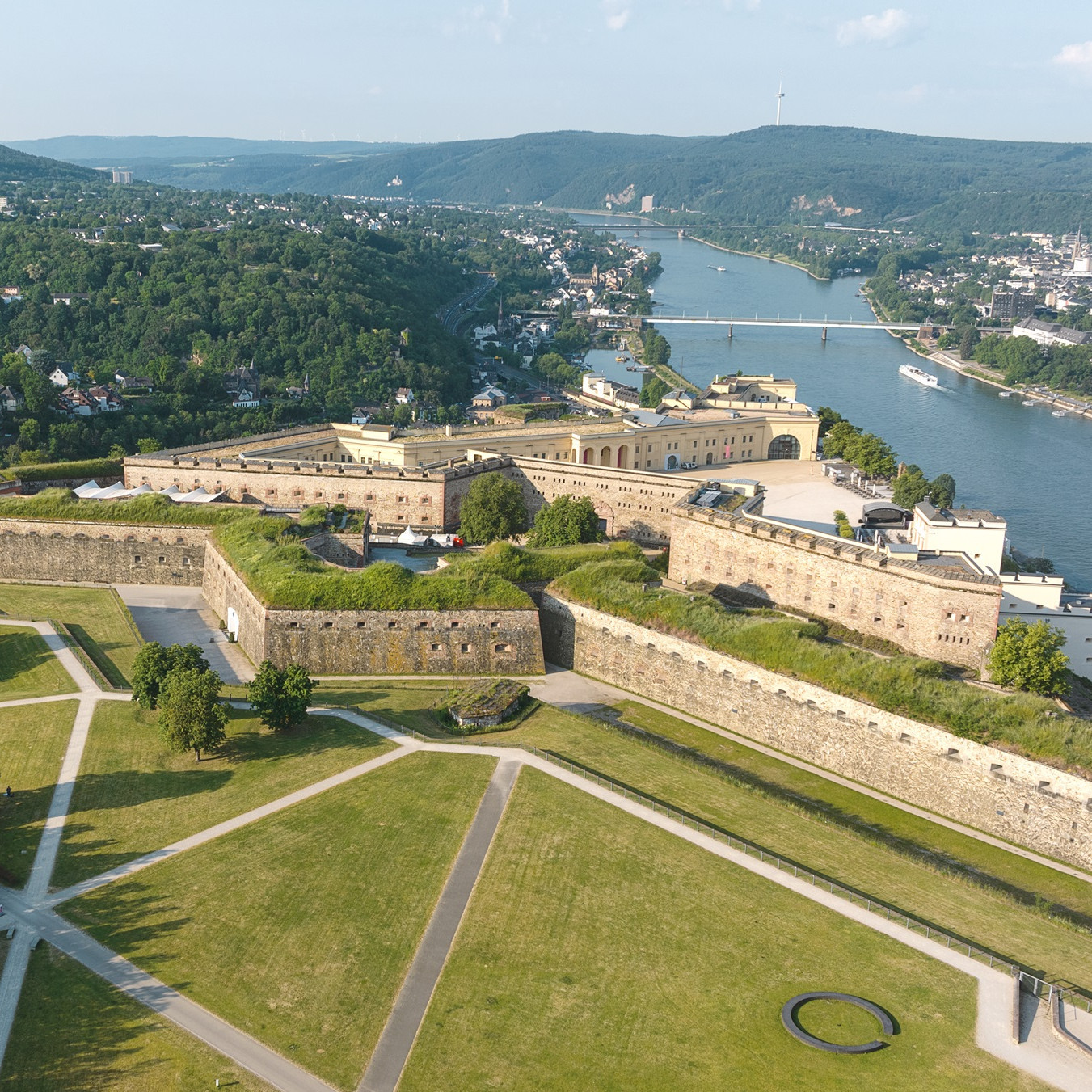 Luftaufnahme Festung Ehrenbreitstein