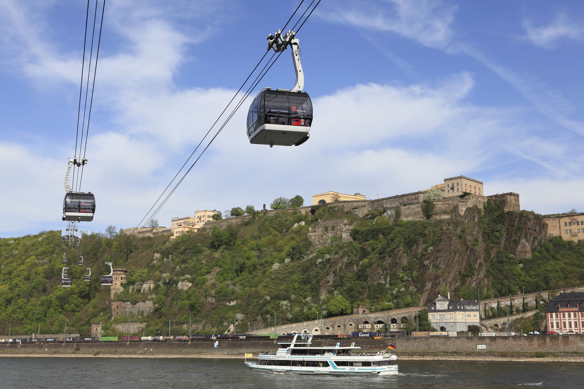 Seilbahn über den Rhein zur Festung Ehrenbreitstein